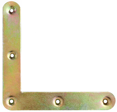 Lot 100 équerres Plates KeyMet 100x100 Mm – Acier Zingué 5 Trous, Fabrication Allemande