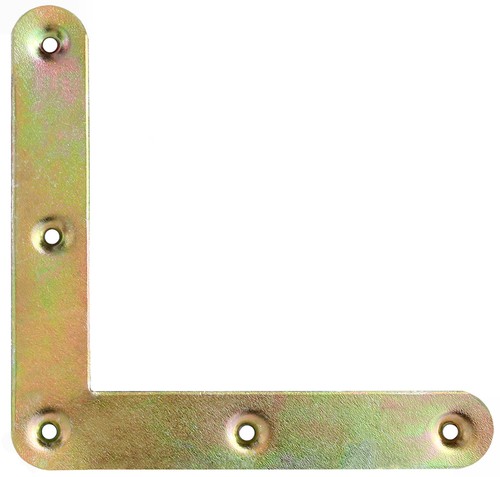 100 Équerres Plates 100x100 Connecteurs D'Angle Équerre Jaune Galvanisé ...