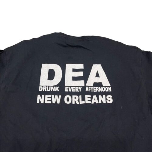 Retro DEA New Orleans Drunk Every Afternoon T-Shirt Mens 2XL Humor Quote Joke  - 第 1/6 張圖片