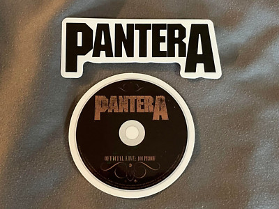 Lot of 2 PANTERA 1'' to 3''  Band Logo STICKERS Black White FAST! FREE Dimebag