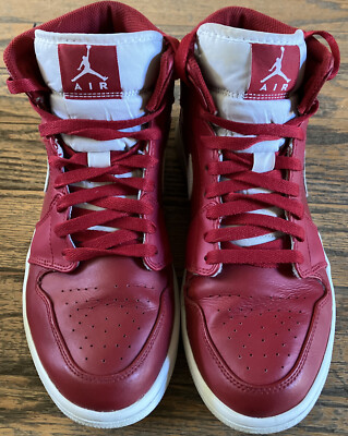 Nike Air Jordan 1 Mid Gym Red 2.0~ Mens Size 9~ 554724 600 Nike Air Jordan 1 Mid Gym Red 2.0~ Mens Size 9~ 554724 600