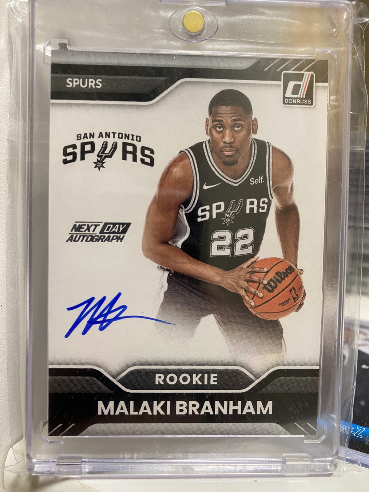 2022-23 Panini Donruss Malaki Branham Rookie Next Day On Card Auto SSP