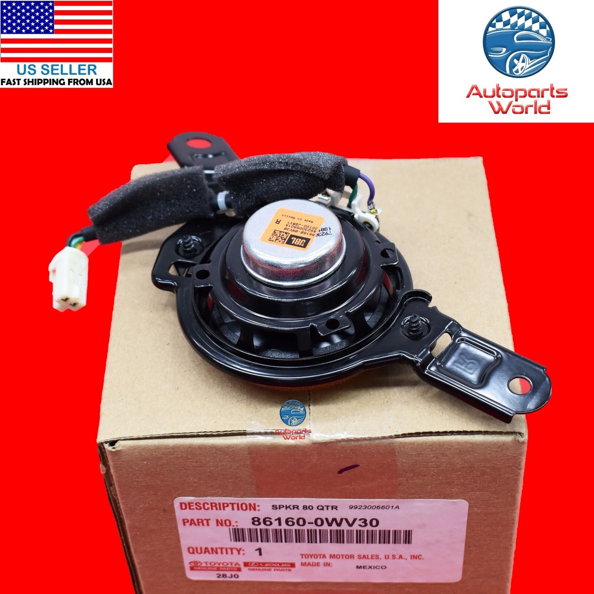 GENUINE TOYOTA 11-14 FJ CRUISER RIGHT REAR SPEAKER W/JBL 10