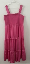 Express Square Neck Smocked Ruffled Tiered Maxi Dress Summer NWT Size XL