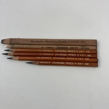 VTG Generals Charcoal Artist Sketching Pencil Lot 557 6B 2B 4B 558 White Black