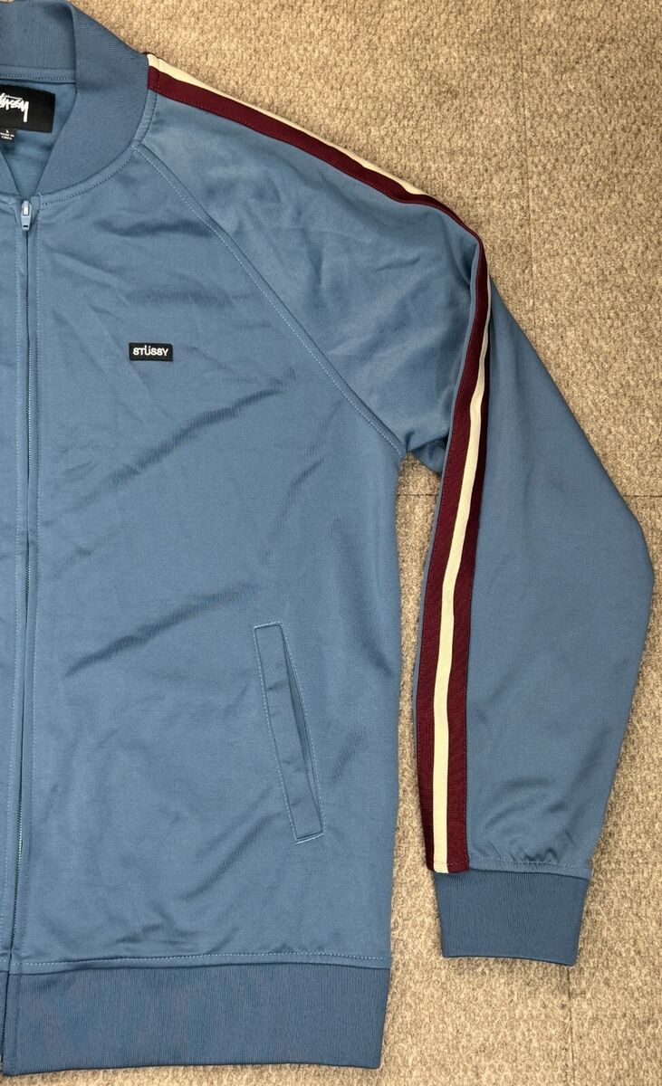 Stussy Men's Full Zip Long Sleeve Poly Track Jacket Size Stussy Men's Full Zip Long Sleeve Poly Track Jacket Size