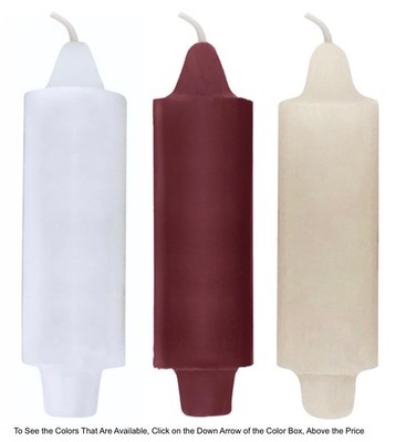 4 Unscented Coach Candles 5''x1½'' has 7/8'' Base Fits Standard Taper Candle Holder