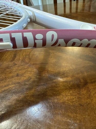 Wilson Hope Tennis Racquet Size 4 1/8 Pink White Breast Cancer Awareness - Picture 3 of 9