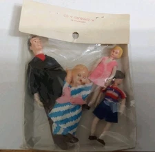 Vintage  M. Ginsburg Co. Plastic Mini Dolls. New.