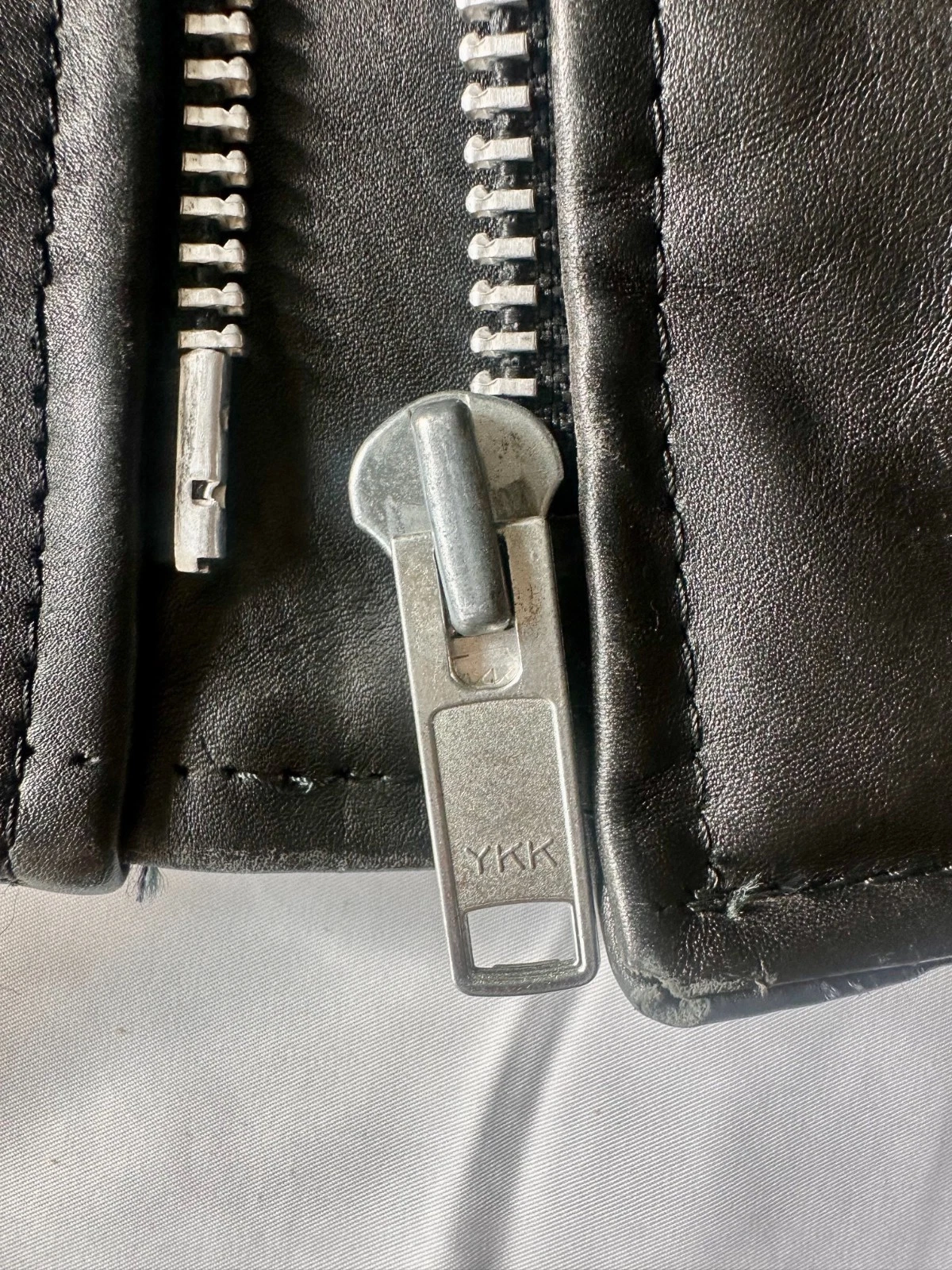 Vintage 90s Black Leather Biker Motorcycle Jacket Camden London Punk Belted HLC - product detail image 10