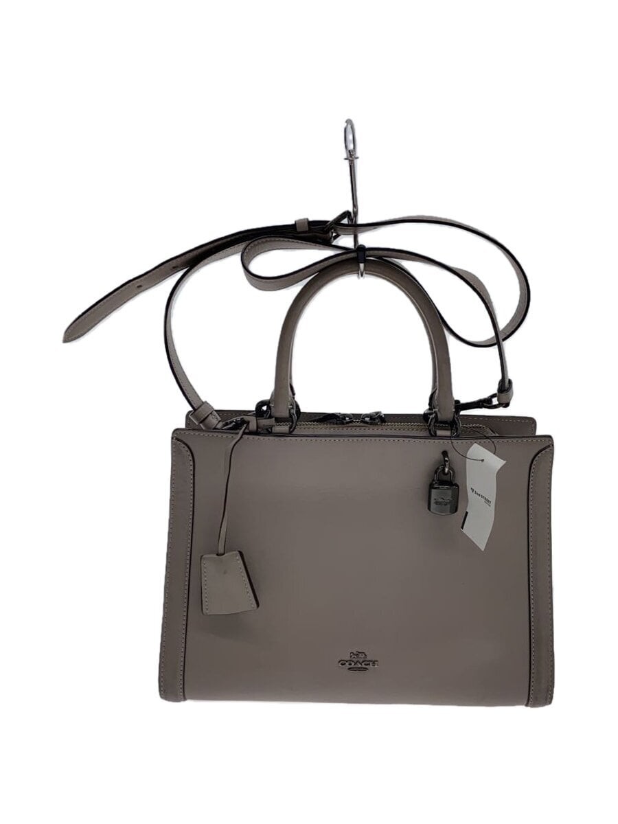 COACH Leather Shoulder Bag in Gray Style F49500