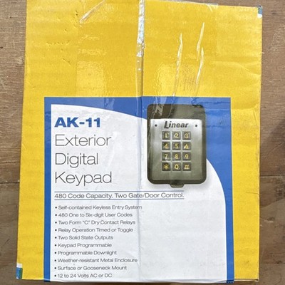 Linear AK-11 Exterior Digital Keypad Black (LINAK11M) 480 Code Capacity New