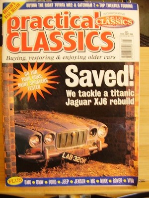 PRACTICAL CLASSICS MAGAZINE JULY 1998 JAGUAR XJ6 TOYOTA MR2 CATERHAM 7 BMW FORD