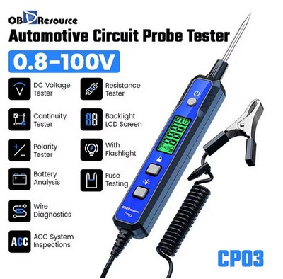 Car Circuit Tester Pen Probe Light Detector DC 0.8-100V Electric Auto Fuse Test