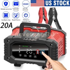 12v24v Car Battery Charger Portable 20a Smart Intelligent Pulse Charger Us 12v24v Car Battery Charger Portable 20a Smart Intelligent Pulse Charger Us