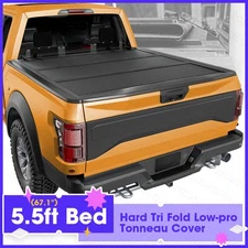 5.5 FT 67.1" Hard Tri Fold Low-profile Tonneau Cover For 2015-2025 Ford F-150