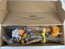 Natural Dried Flower Mixed Bouquet, 17" DIY Floral Arrangements with Eucalyptus