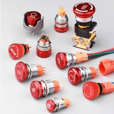 16/19/22mm Not-Aus-Schalter Druckschalter Drucktaster Schalter Rastend More Type