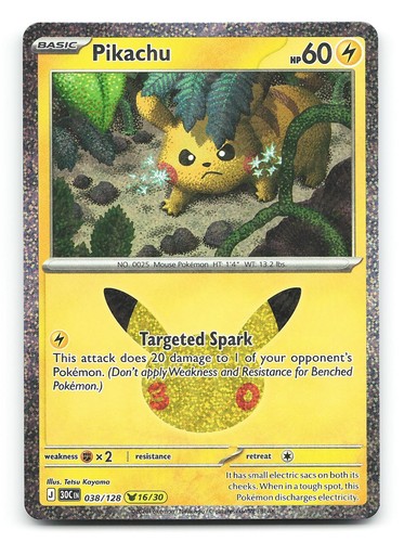 Pikachu 038/128 30th Celebration Holo Pikachu Rare Pokemon Card NM