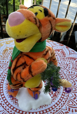 Disney Christmas Tigger Telco Animated Musical Motion 22in Vintage