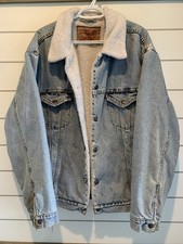 Vintage Levi’s XL Sherpa Jean Jacket Blue Made in USA