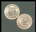 1964 - 25C Washington Silver Quarter - KM# 164 - Almost Uncirculated