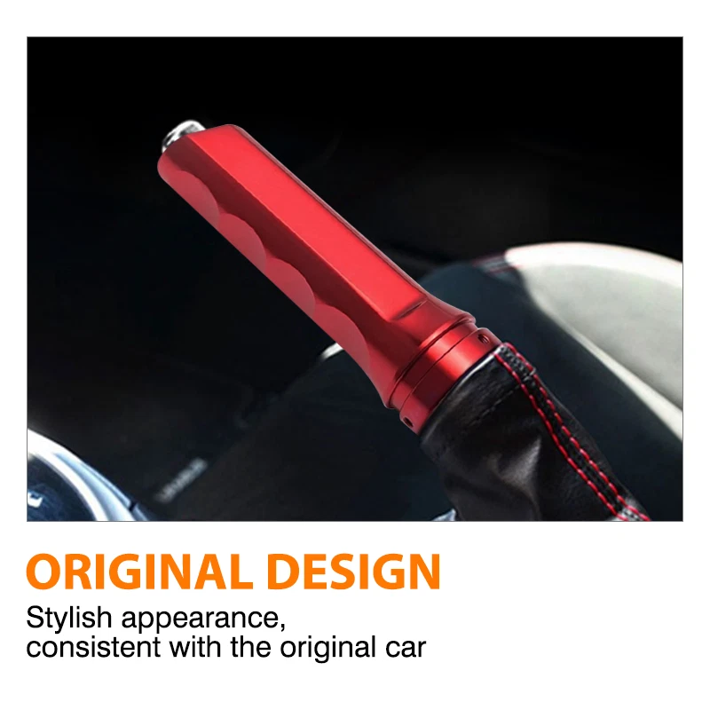 RED NEW Aluminum Car Handle Hand Brake Sleeve Universal Fitment Cover Foto 2 de 4