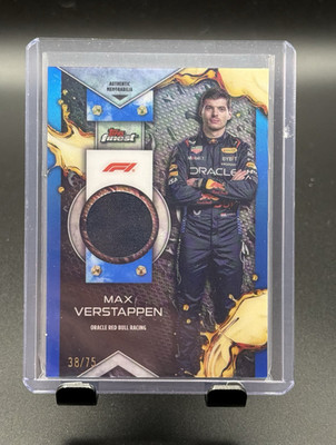 Topps 2024 Finest Formula 1 Max Verstappen F1 Relics Blue Mem #F1R-VER 38/75