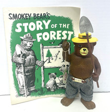 Vintage R. Dakin  Co - Smokey the Bear - 8   Tall Figure w/ Shovel  Booklet