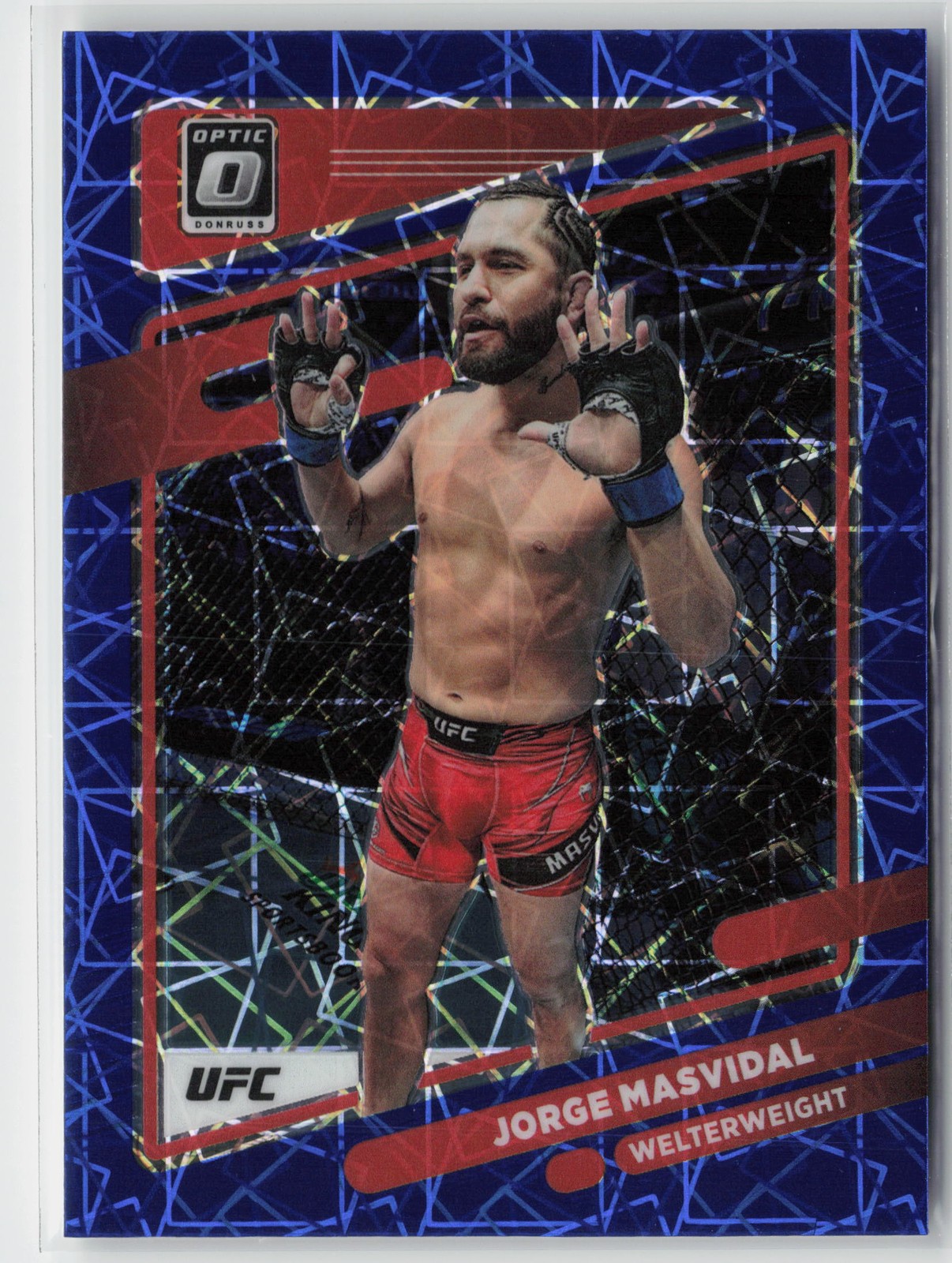 2022 Donruss Optic UFC #79 Jorge Masvidal Blue Velocity