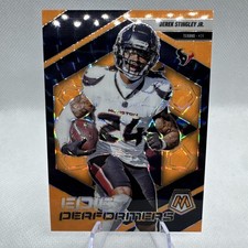 2025 Panini Mosaic Epic Performers Derek Stingley Jr. #6 Orange Fluorescent 