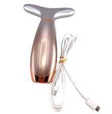 7 Color LED Facial Massager Red Light Therapy Face Neck Heat Vibration WORKS