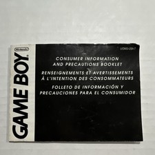 Nintendo Game Boy Consumer Info  Precautions Manual U/DMG-USA-7 E/F/S