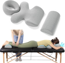 Memory Foam Massage Face Down  Breast Pillow Set for Spa  Home Use