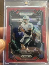 2024 Panini Prizm Draft Picks - Michael Pratt #144 Ruby Wave Prizm (RC)