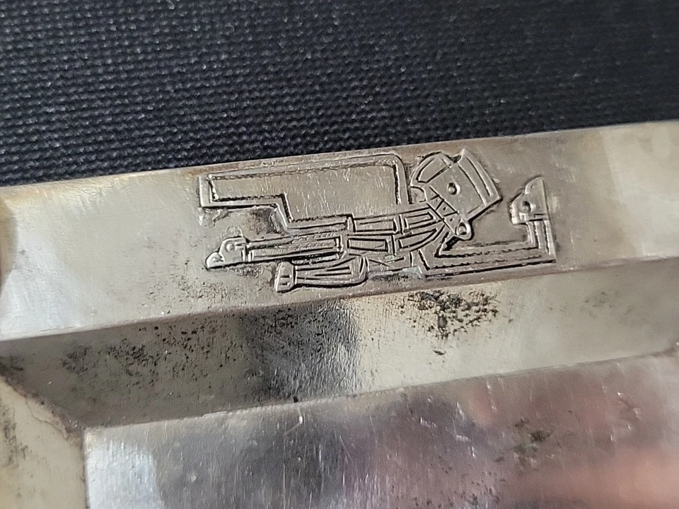 Antiguo Cenicero Perú Plata Maciza, Figura Inca Viracohca, 4 Monedas Bolivianas 1909 Foto 4 de 4