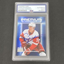 2023 Skybox Premium Prospects #PP-34 Simon Edvinsson signed card PSA