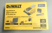 DEWALT DCB094K 20V USB-C Battery Charging Kit Adapter AC Wall Charger USB Cable