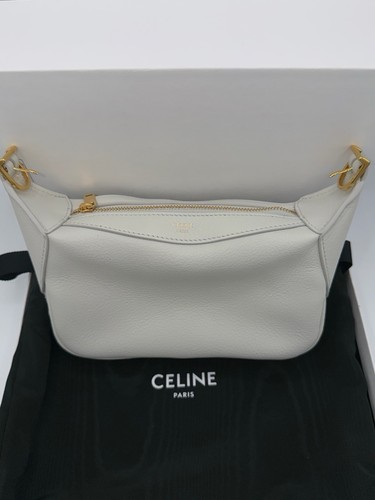 Celine Mini Romy Supple Calfskin Shoulder Bag Ivory Color