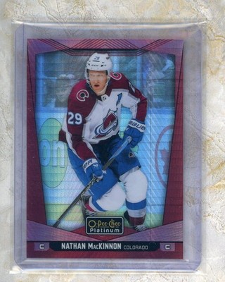 2024-25 O-Pee-Chee Platinum OPC Red Prism #90 Nathan McKinnon /199