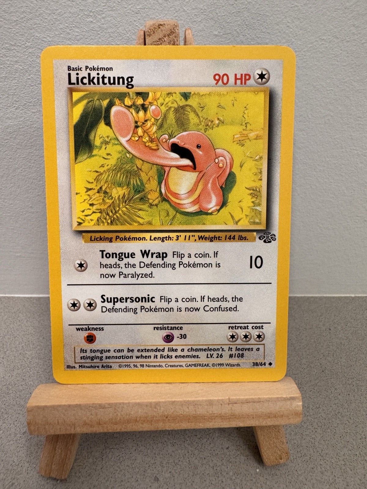 Lickitung 38/64 Uncommon Jungle Unlimited Pokemon TCG Card 1999 Vintage - MINT