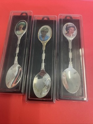 Royal Family Souvenir Löffel Lady Diana, Queen Mother & Queen Elizabeth II