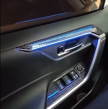 New Ice Blue Led Interior Door Panel Stripe Light 4pcs For Toyota Rav4 2019-2024