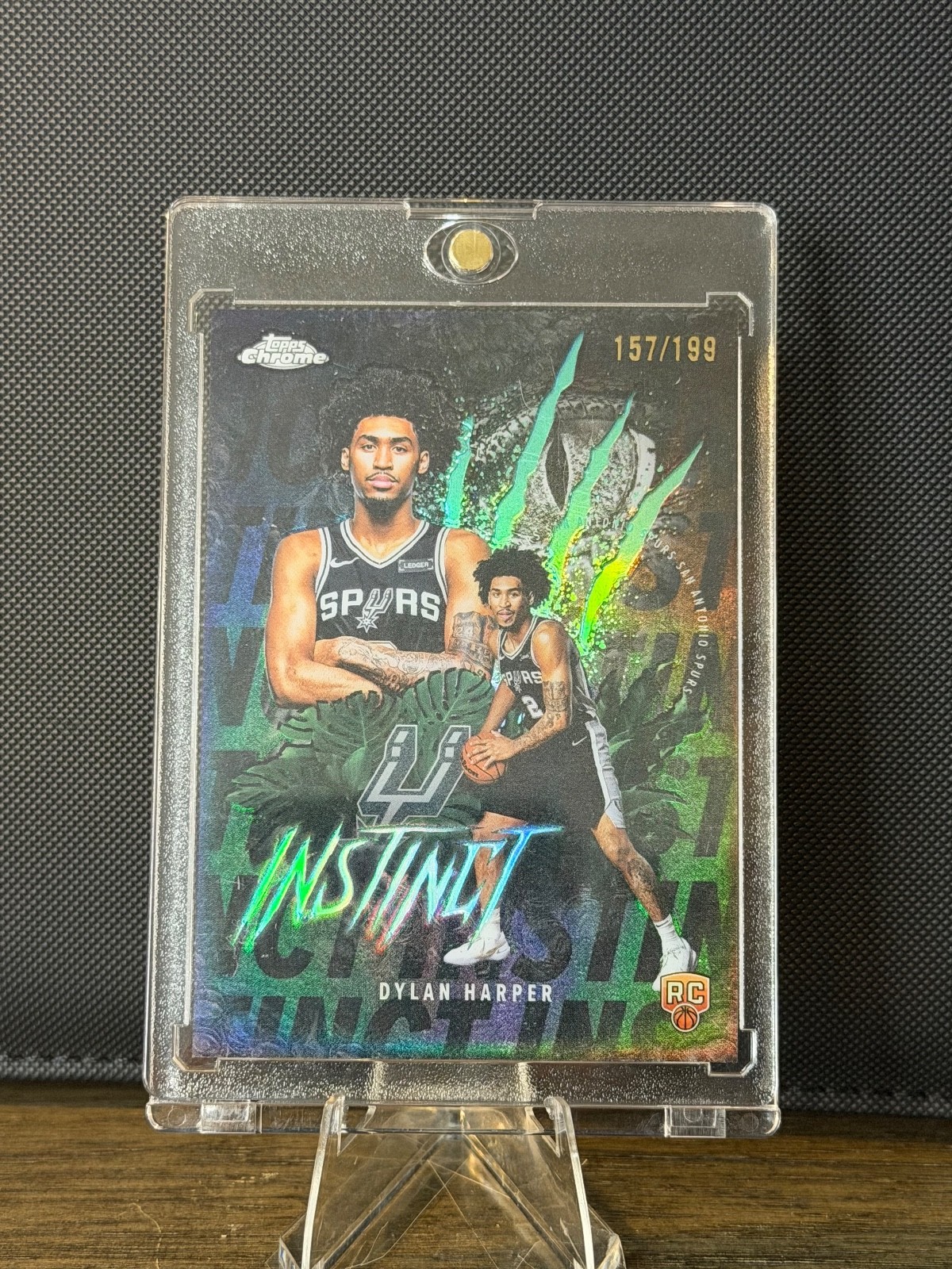 2025-26 Topps Chrome Basketball Dylan Harper Instinct Aqua /199 🔥 RC Spurs