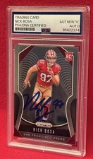 NICK BOSA 2019 Panini Prizm Signed Rookie Card PSA Slabbed 85622374. rookie card picture