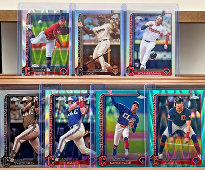 2025 Topps Chrome Guardians Lot (7)   Jones /199, McKenzie /299, Noel, Bibee