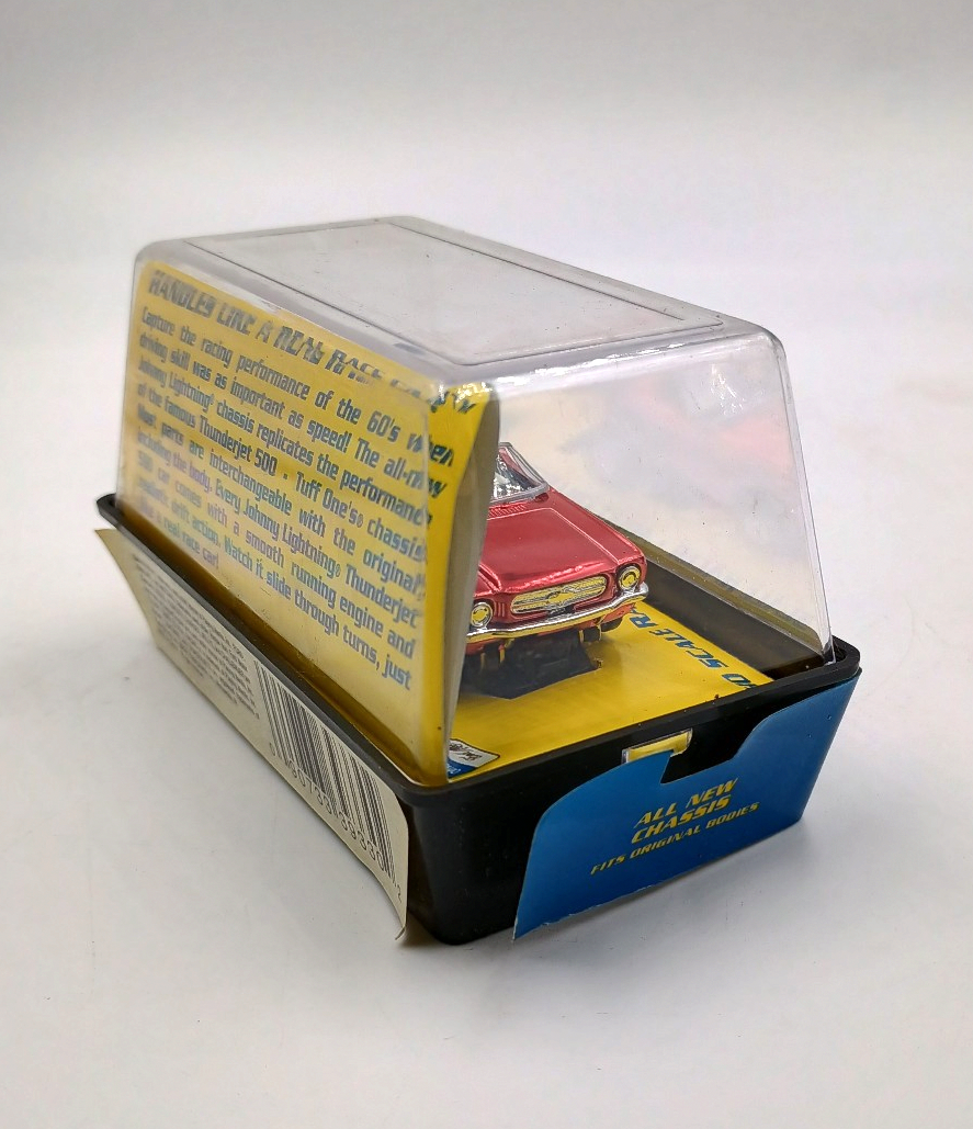 Ford Mustang Convertible Red Chrome HO Slot Car Johnny Lightning