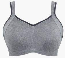 $90 Sculptresse by Panache Activate Wired Sports Bra UK/USA 34 G EUC Gray 9441