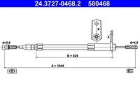 Bremsseil Seilzug Feststellbremse Ate 24.3727-0468.2 FüR Mercedes Sl R129 280