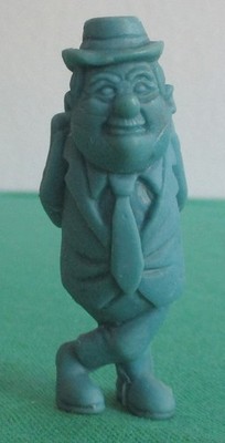 Vintage 1983 Laurel & Hardy Blue Rubber Eraser Figure - Oliver only 2 1/2'' Tall
